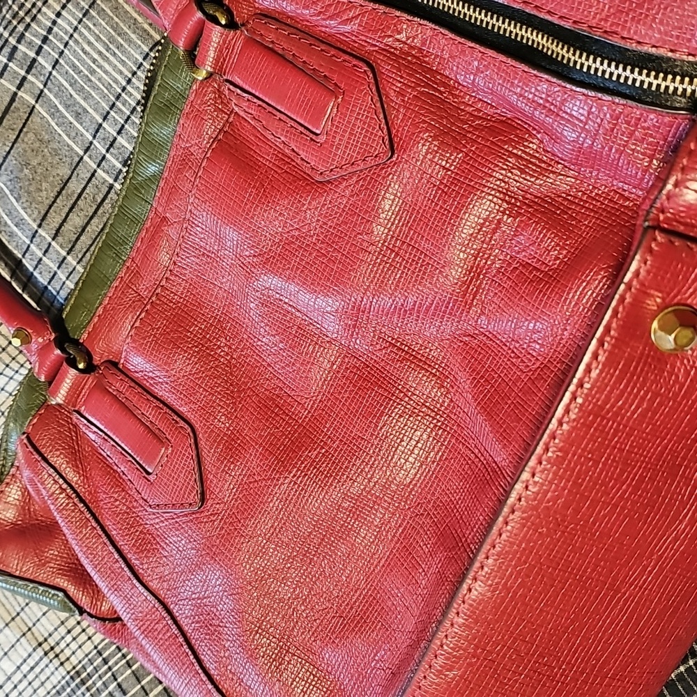 Oryany Rose Leather Satchel Handbag with Braided Detail & Convertible Strap - Picture 7 of 8